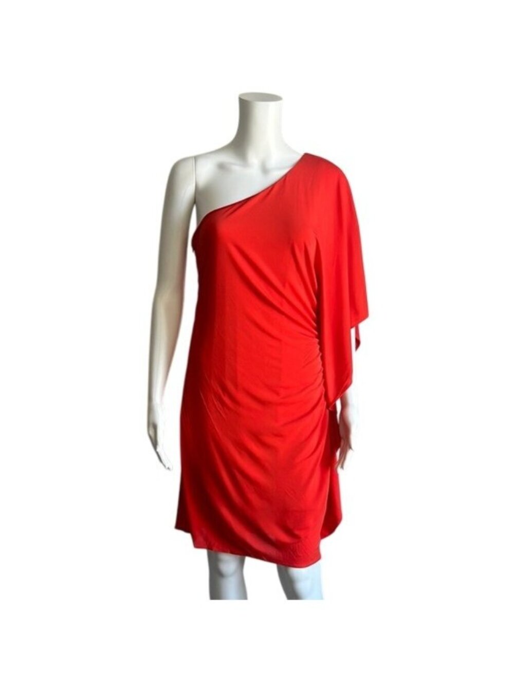 Trina Turk One-Shoulder Dress in Red - 4